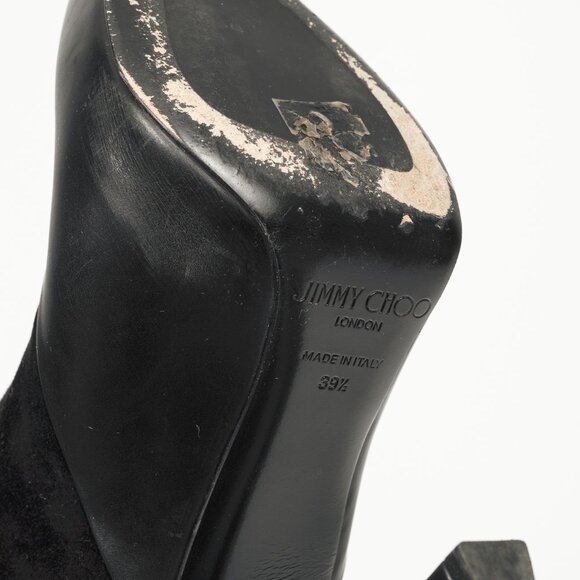 Jimmy Choo Diad Black Suede & Nappa Leather Ankle Boots - Picture 5 of 10